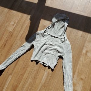 Cropped tight hoodie